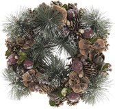 Clayre & Eef | Krans Ø 33*7 cm | Meerkleurig | Foam / natuurlijke materialen | Rond | 64029