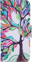 Shop4 - Samsung Galaxy A41 Hoesje - Wallet Case Kleurrijke Boom