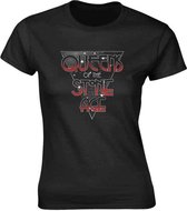 Queens Of The Stone Age Dames Tshirt -L- Retro Space Zwart