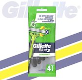 Gillette Blue3 Sensitive Wegwerpmesjes - 4 Stuks