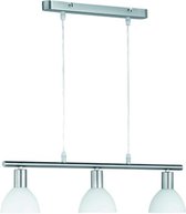 Lampe à suspension LED - Trion Dolina - Raccord E14 - 3 lumières - Ronde - Nickel mat - Aluminium