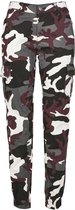 Urban Classics Cargobroek -Taille, 29 inch- High Waist Camo Rood