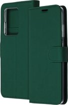 Samsung Galaxy S20 Ultra Hoesje Met Pasjeshouder - Accezz Wallet Softcase Bookcase - Groen