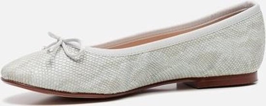 Mango ballerina's met slangenprint beige - Schoenen.nl