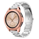 Stalen Smartwatch bandje - Geschikt voor  Samsung Galaxy Watch stalen band 42mm - zilver - Horlogeband / Polsband / Armband