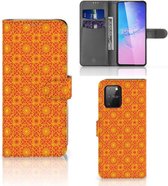 Wallet Case Geschikt voor Samsung S10 Lite Telefoonhoesje Batik Orange