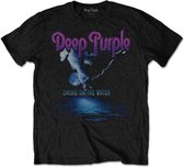 Deep Purple Heren Tshirt -S- Smoke On The Water Zwart