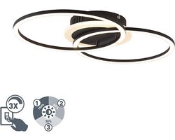 REALITY VENIDA - Plafondlamp - Zwart mat - incl. 1x SMD 25 W - OSRAM lichtbron - Licht apart schakelbaar - Geschikt voor vaste montage of stekker