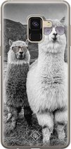 Samsung A8 (2018) hoesje siliconen - Lama cool hipster | Samsung Galaxy A8 (2018) case | grijs | TPU backcover transparant