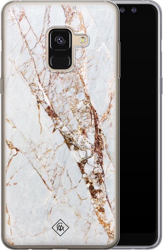 Coque en silicone pour Samsung Galaxy A8 (2018) - Marbre doré | bol.com