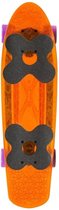 Skateboard Penny Board Volwassenen/Kinderen/Jongens/Meisjes  - Choke - Spicy Sabrina Elite Clear Red - Doorzichtig oranje - 58,5 cm - 23 inch - Polypropeen