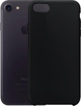 Siliconen hoesje voor Apple iPhone 7 / 8 - Zwart - Inclusief 1 extra screenprotector