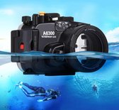 PULUZ 40 m onderwater duikbril waterdichte camera behuizing voor Sony A6300 (E PZ 16-50mm F3.5-5.6 OSS) (zwart)