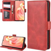 Voor OPPO A91 Dual-side magnetische gesp horizontale flip PU lederen tas met houder & kaartsleuven & portemonnee (rood)