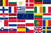 Vlag met de vlaggen van de EU landen 150x225cm