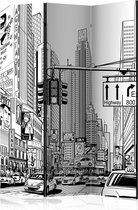 Kamerscherm - Scheidingswand - Vouwscherm - Street in New York city [Room Dividers] 135x172 - Artgeist Vouwscherm