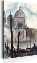 Schilderijen Op Canvas - Schilderij - Watercolour Venice 60x90 - Artgeist Schilderij