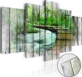 Schilderijen Op Canvas - Afbeelding op acrylglas - Forest of Secrets [Glass] 200x100 - Artgeist Schilderij