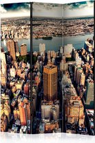 Kamerscherm - Scheidingswand - Vouwscherm - Bird's Eye View of New York [Room Dividers] 135x172 - Artgeist Vouwscherm