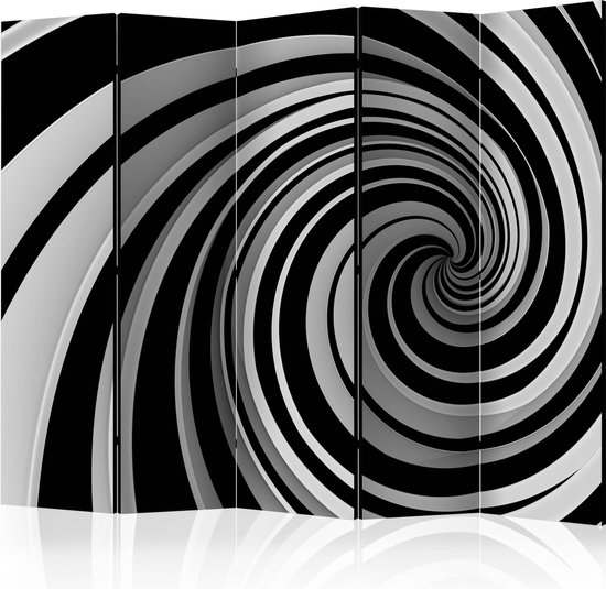 Kamerscherm - Scheidingswand - Vouwscherm - Black and white swirl II [Room Dividers] 225x172 - Artgeist Vouwscherm