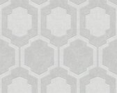 SYMMETRISCH RETRO BEHANG - Beige Grijs Zilver - AS Creation Pop Style