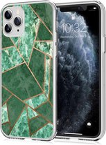 iMoshion Design voor de iPhone 11 Pro hoesje - Grafisch Koper - Groen / Goud