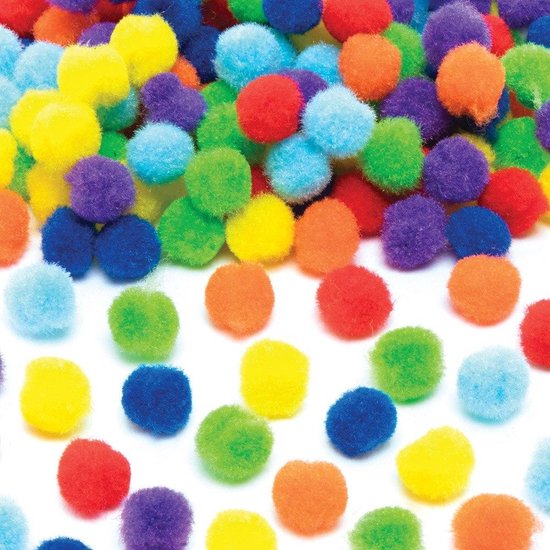Baker Ross Regenboog Zelfklevende Pompoms (200 stuks) Knutselspullen voor Kinderen