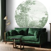 Behangcirkel Old Landscapes 2- green 155 cm