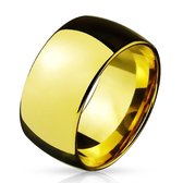 Ringen Dames - Ringen Vrouwen - Ring Dames - Ringen Mannen - Goudkleurig - Gouden Kleur - Ring - Breed en Glimmend - Broad