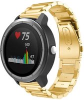 Stalen Smartwatch bandje - Geschikt voor  Garmin Vivoactive 3 stalen band - goud - Horlogeband / Polsband / Armband