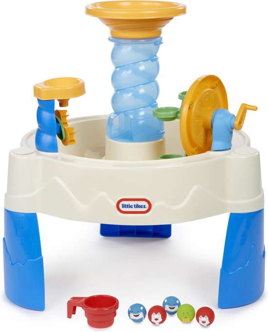 Little Tikes Spiralin 'Seas Waterpark, Table jeux d'eau, 2 an(s), Plastique, Beige, Bleu, Jaune