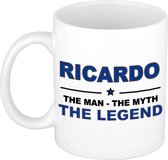 Ricardo The man, The myth the legend cadeau koffie mok / thee beker 300 ml