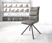 Draaistoel Xantus-Flex kruisframe rond zwart vintage grijs