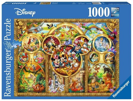 scherm Belegering sticker Ravensburger puzzel Disney mooiste Disney Thema's - Legpuzzel - 1000  stukjes | bol.com