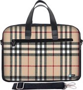 Laptoptas 15,6 inch / schoudertas ruiten chic - Sleevy - laptoptas - schooltas