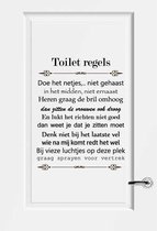 Toilet Regels - Lichtbruin - 80 x 101 cm - toilet overige stickers - toilet alle
