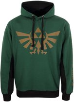 The Legend Of Zelda Hyrule and Symbols Trui met capuchon donkergroen XL Unisex