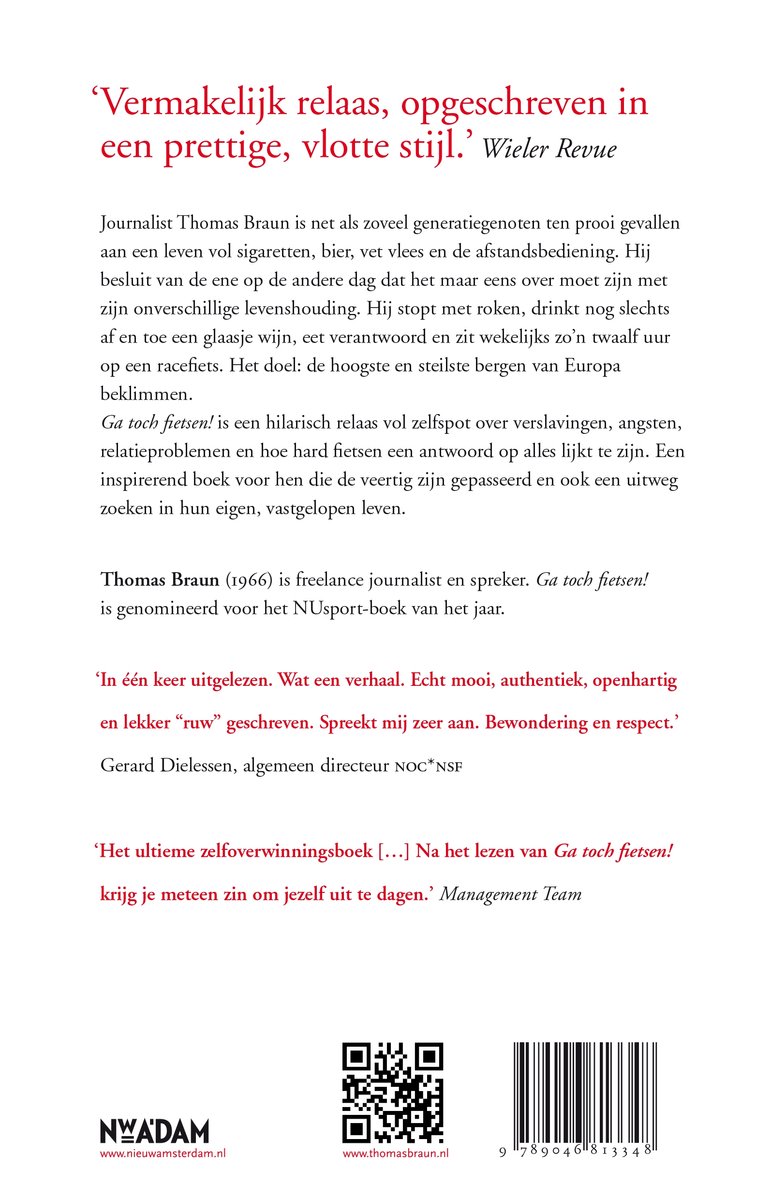 Ga toch fietsen! - back cover
