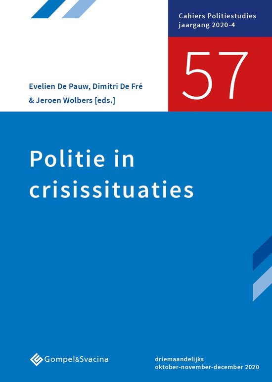 Cahiers Politiestudies nr. 57 0 - Politie in crisissituaties - cover