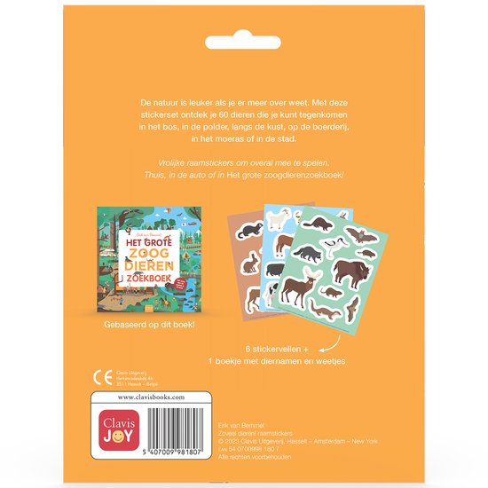 Zoveel dieren! raamstickers