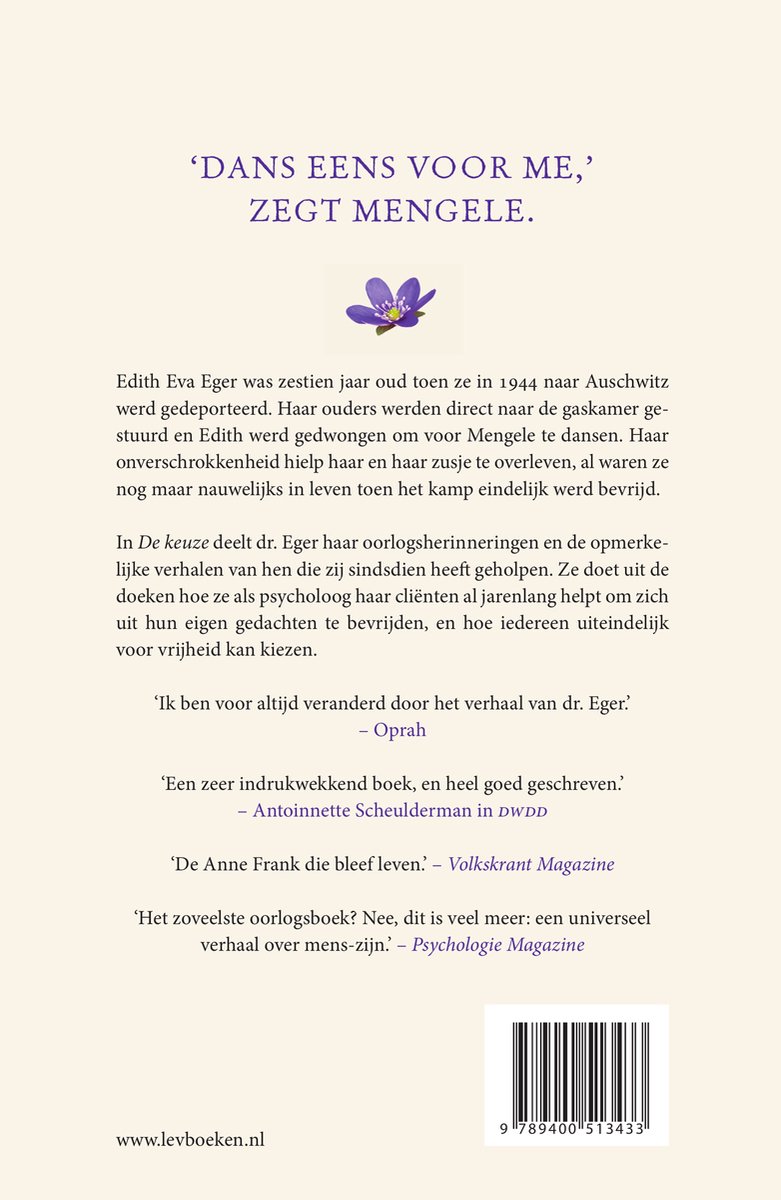 De keuze - back cover