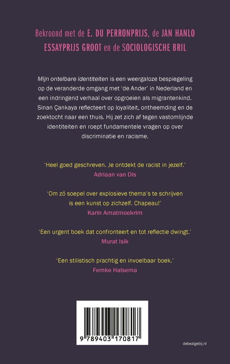 Mijn ontelbare identiteiten - back cover