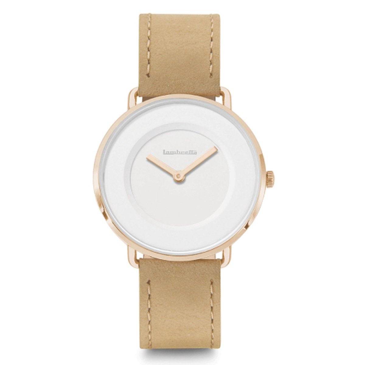 Mia 34 Suede Rose Gold White Beige