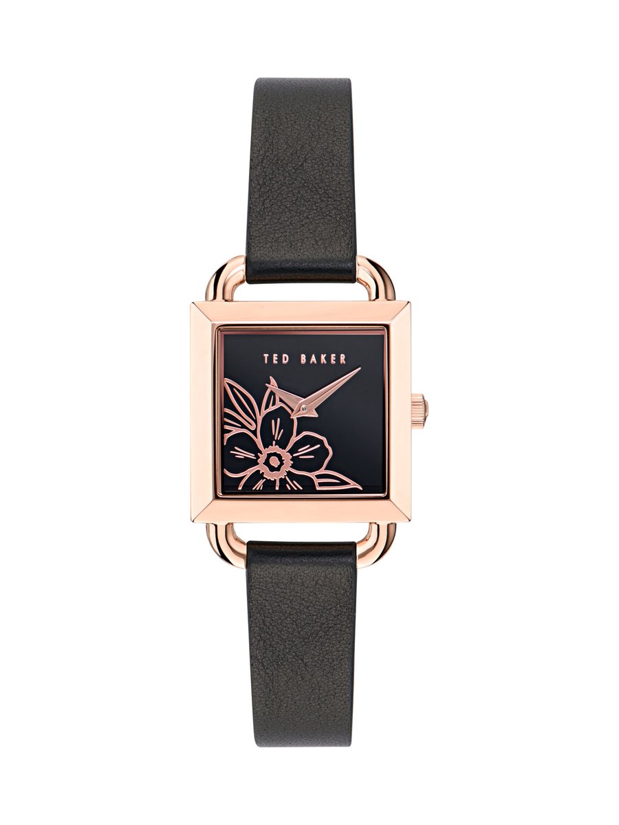 Ted Baker Taliah Kwarts Analoog Horloge Zwart Case: 100% Roestvrij Staal | Armband: 100% Leer 28 mm BKPTAS402W0