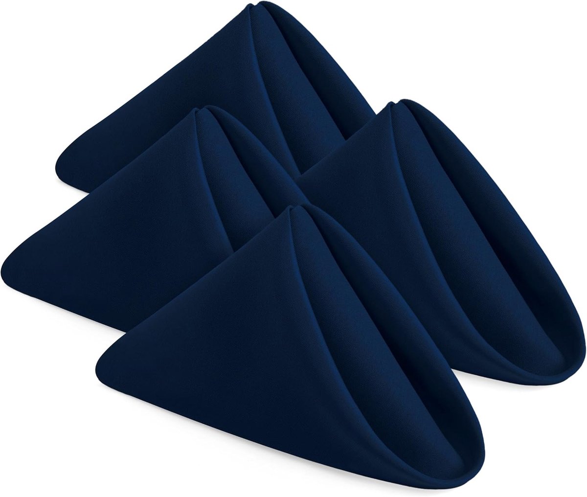 Stoffen servetten, verpakking van 24 stuks, herbruikbare stoffen servetten, zacht en comfortabel, ideaal voor evenementen en regelmatig gebruik thuis, polyester (marineblauw, 50 x 50 cm)