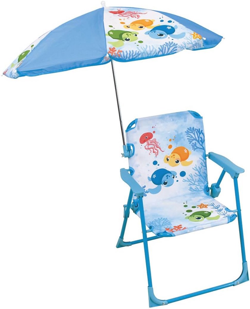 Kind Klapstoel met Parasol voor Buiten - Perfect voor Tuin en Strand