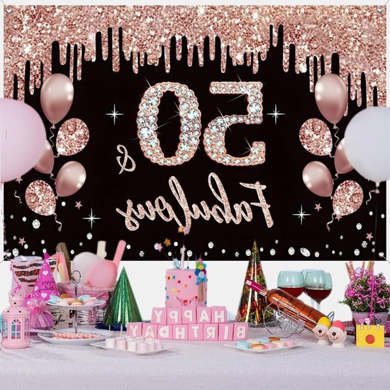 HenfuME Verjaardagsdecoraties, 8 stuks, tafeldecoratie, verjaardagsdecoratie, 60 jaar, roségoud, tafeldecoraties voor mannen en vrouwen (60 jaar