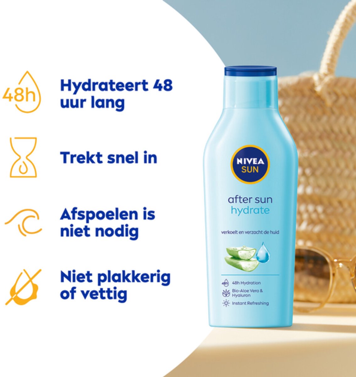 Goedkoopste 6x Nivea Sun After Sun Hydrate Lotion 400 ml