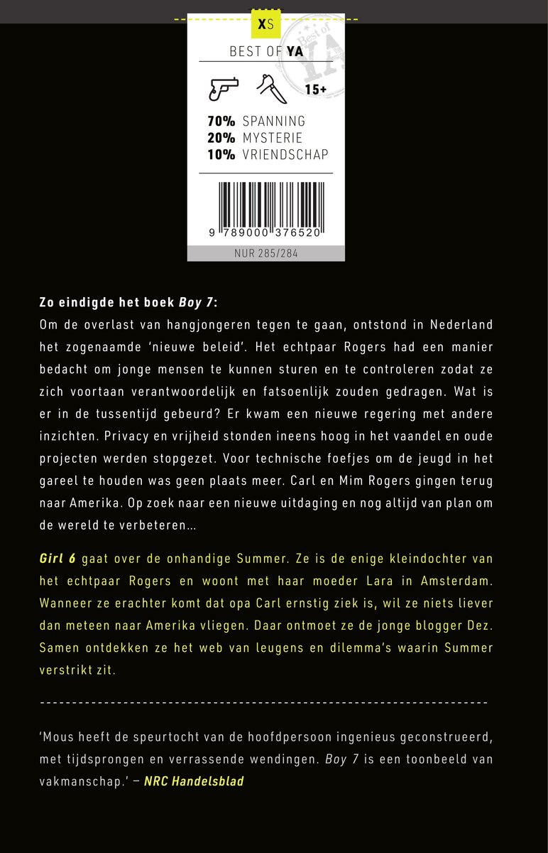 Best of YA XS - Girl 6 - back cover