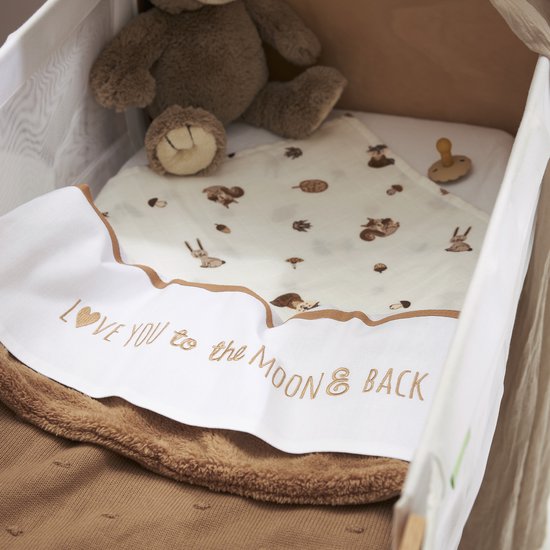 Meyco Baby Forest Animals hydrofiele doeken - 3-pack - toffee - 70x70cm — afbeelding 5